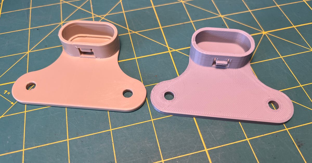 Ikea Wardrobe Oval Rod & Wall Brackets by PonderingDon Download free STL model