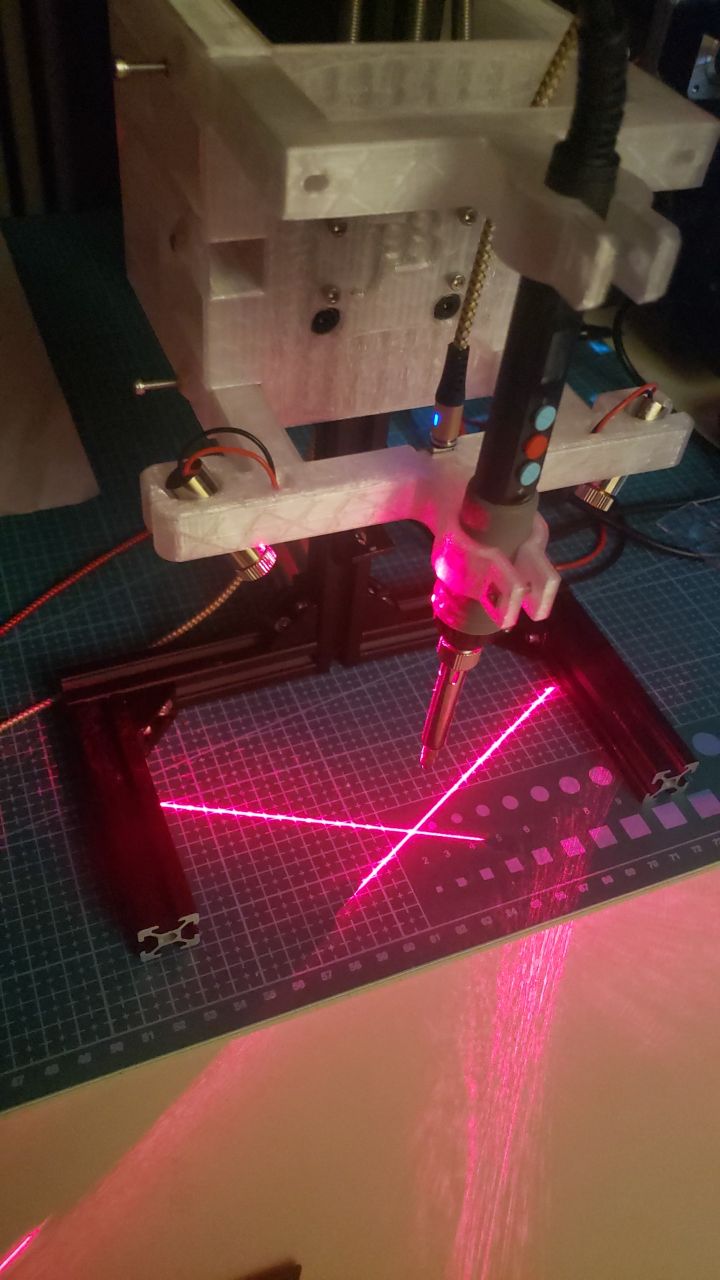 Heat insert press with optional lasers
