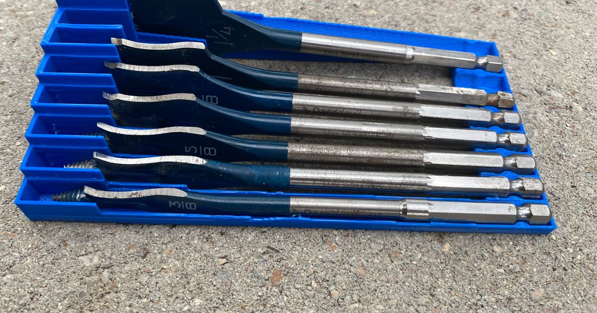 Bosh Daredevil Standard Spade Bit Holder/Rack/Storage [remix] by