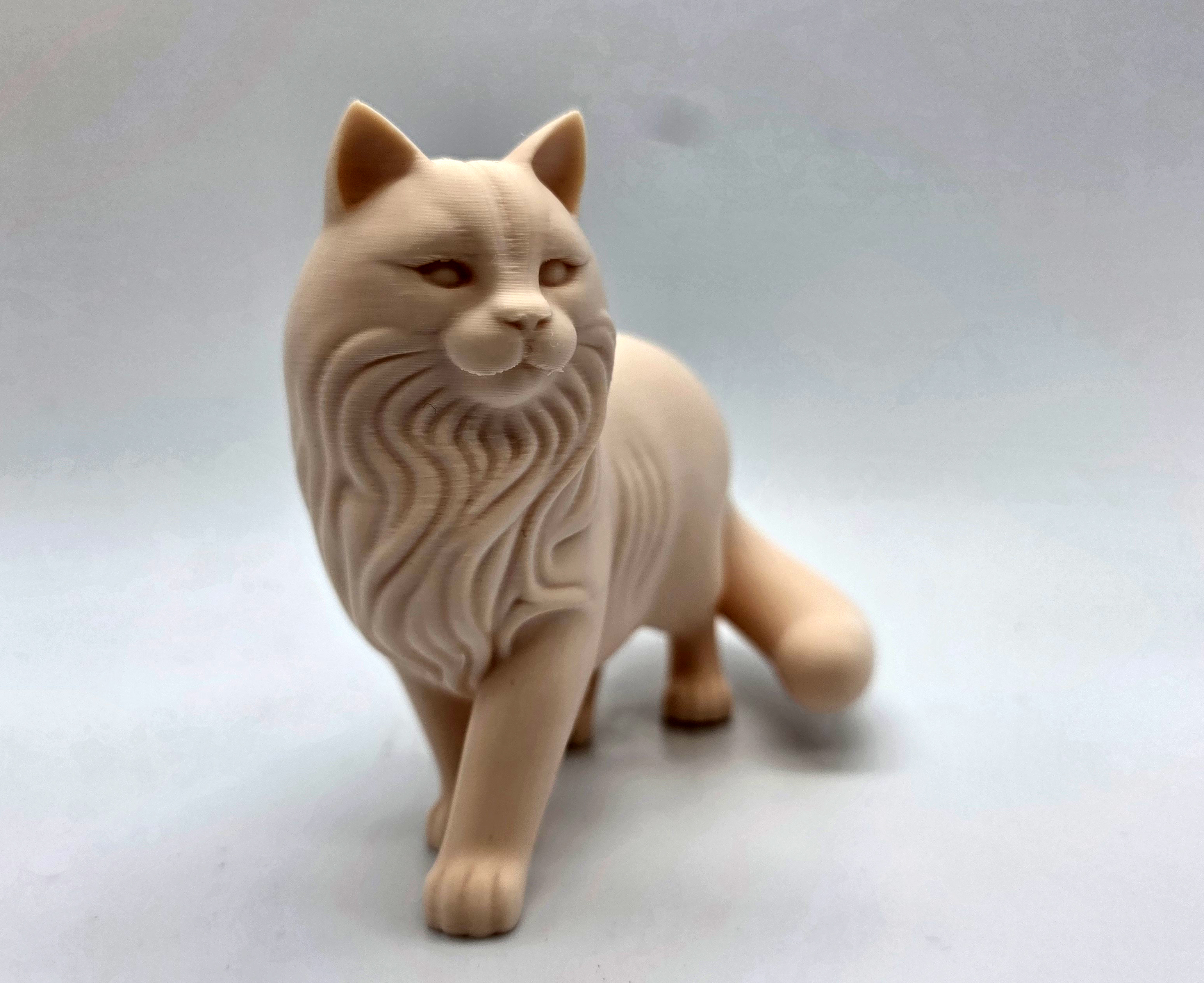Miniatura 2 do modelo 3D Marble Cat Statue
