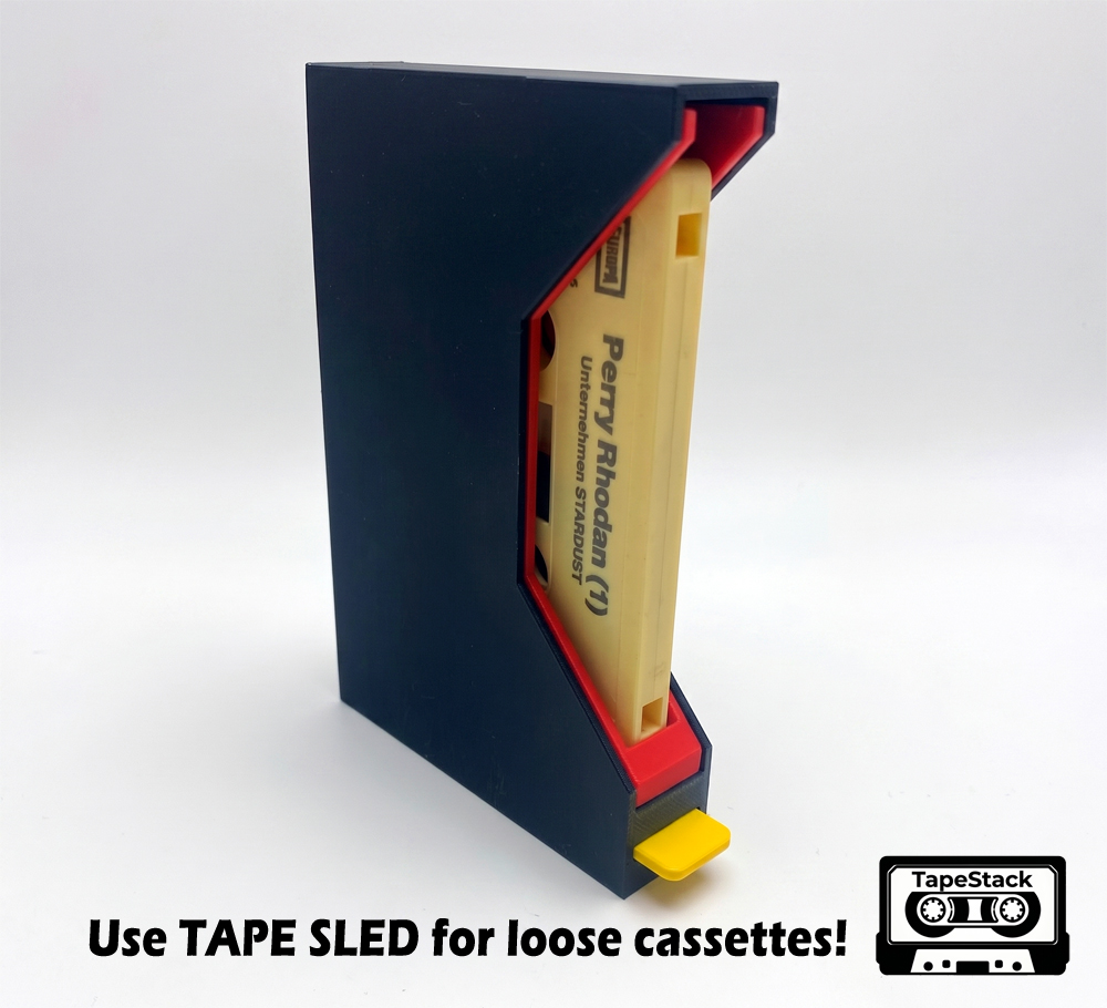 TapeStack TAPE SLED - The tape rack with PUSH-TO-PICK FUNction