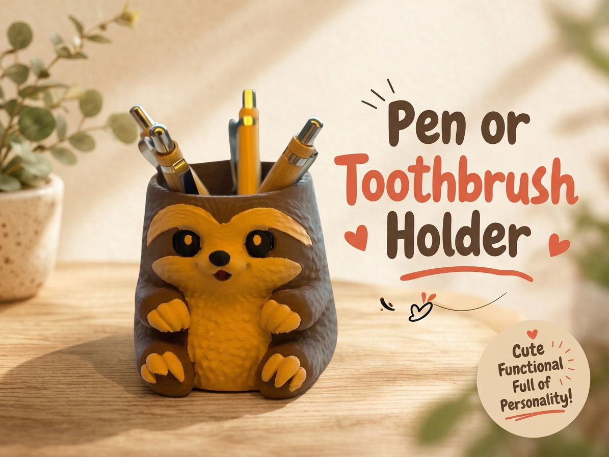 Sloth Pen or Toothbrush Holder
