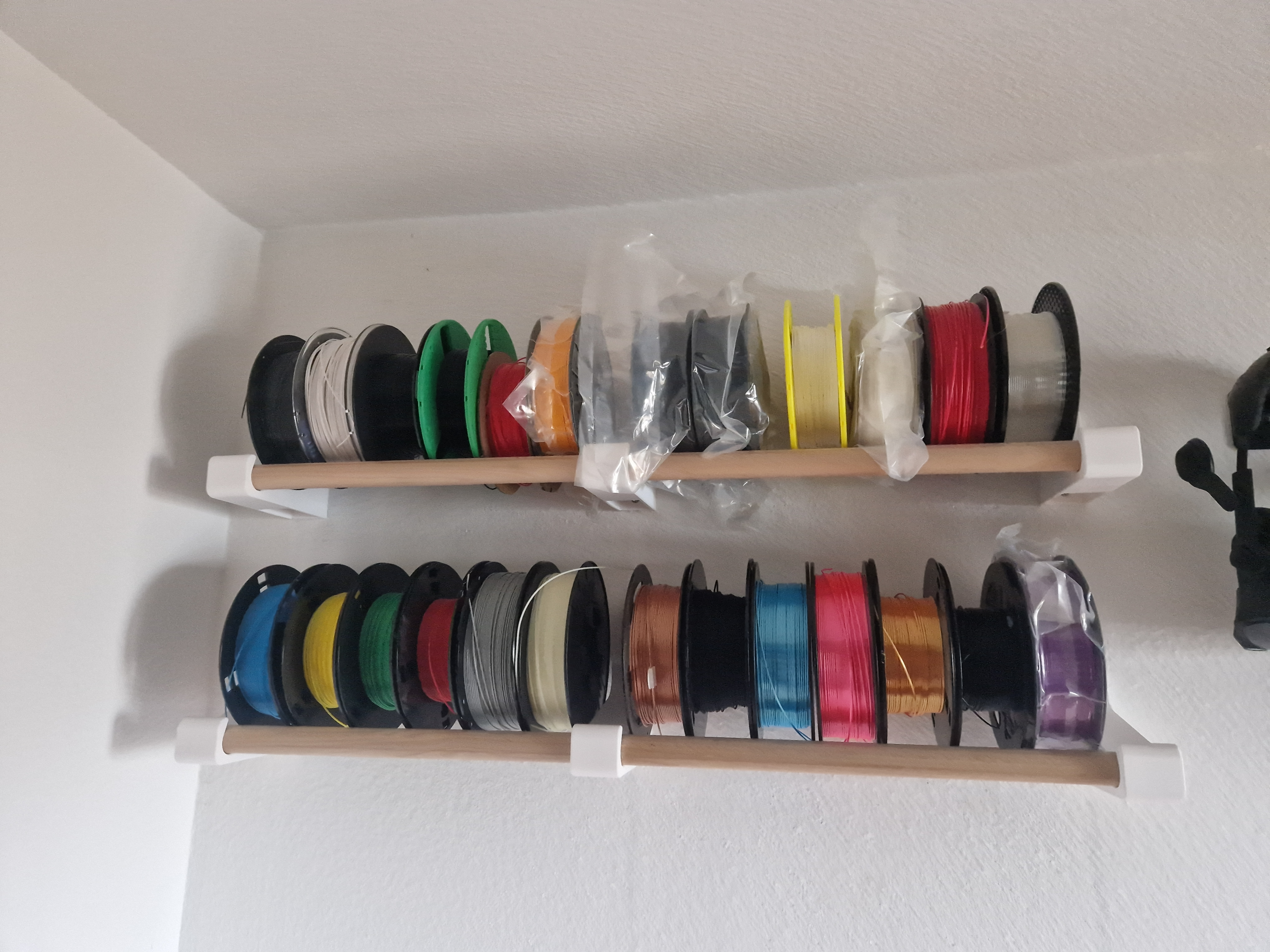 Simple Filament Spool Holder for 30mm Round Material