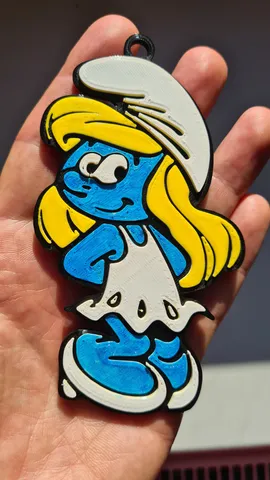 Smurfette layered - keychan