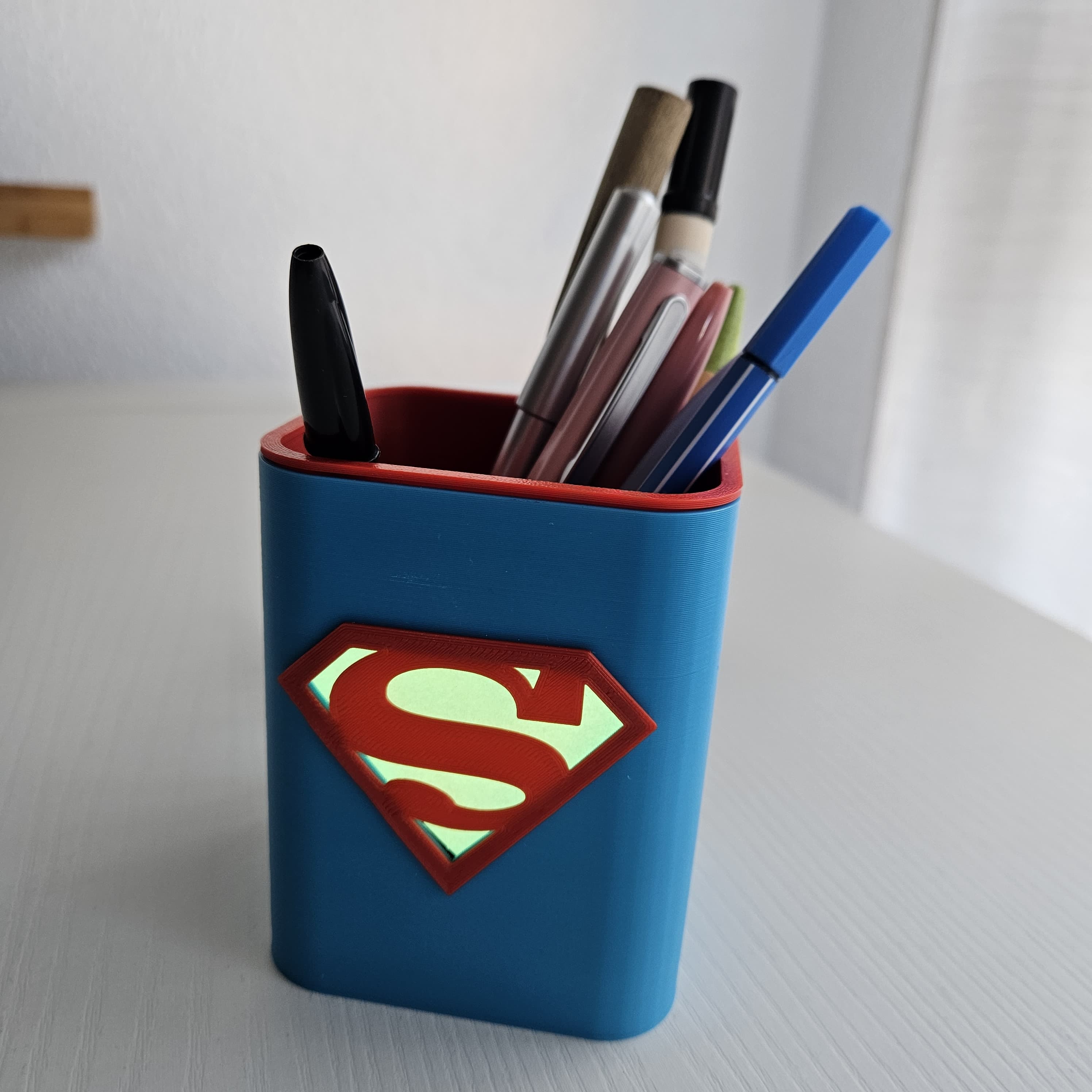 Illuminated Pencil Holder Inspired by Superman, The Man of Steel by ...