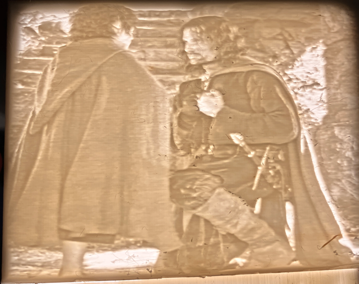 lithophane of aragorn and frodo