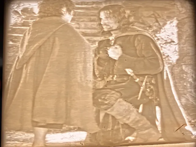 lithophane of aragorn and frodo