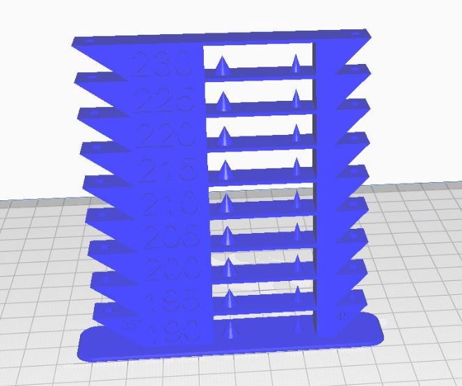 Ender 3 CR10 PLA Petg temp tower Gcode by Francesco Download free STL