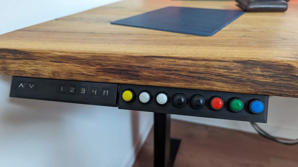 Under-desk 8 button panel with nodemcuv2 mount by shur3d | Download ...