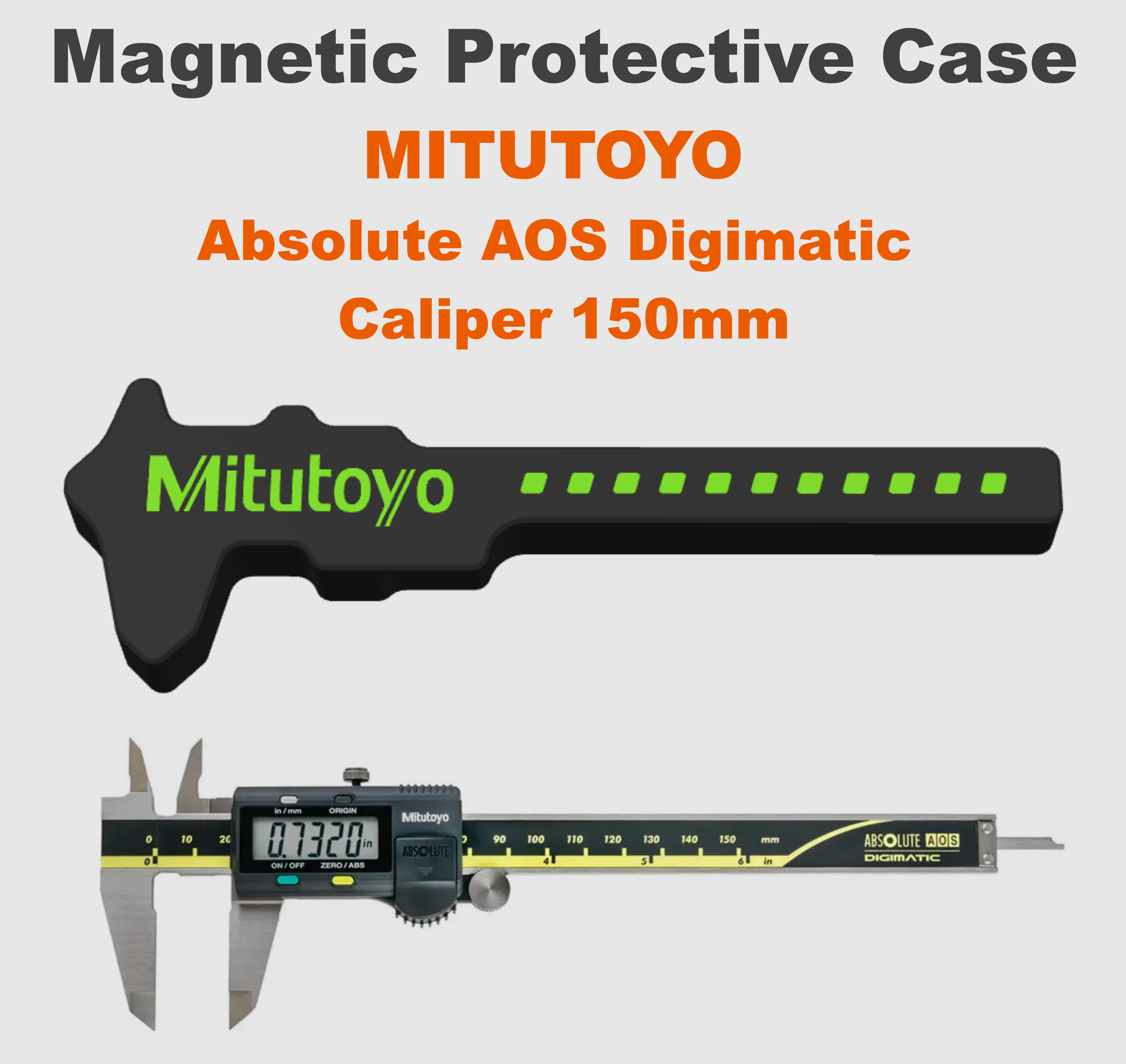 Magnetic Protective Case for MITUTOYO Absolute AOS Digimatic Caliper 150mm (500-196-30)