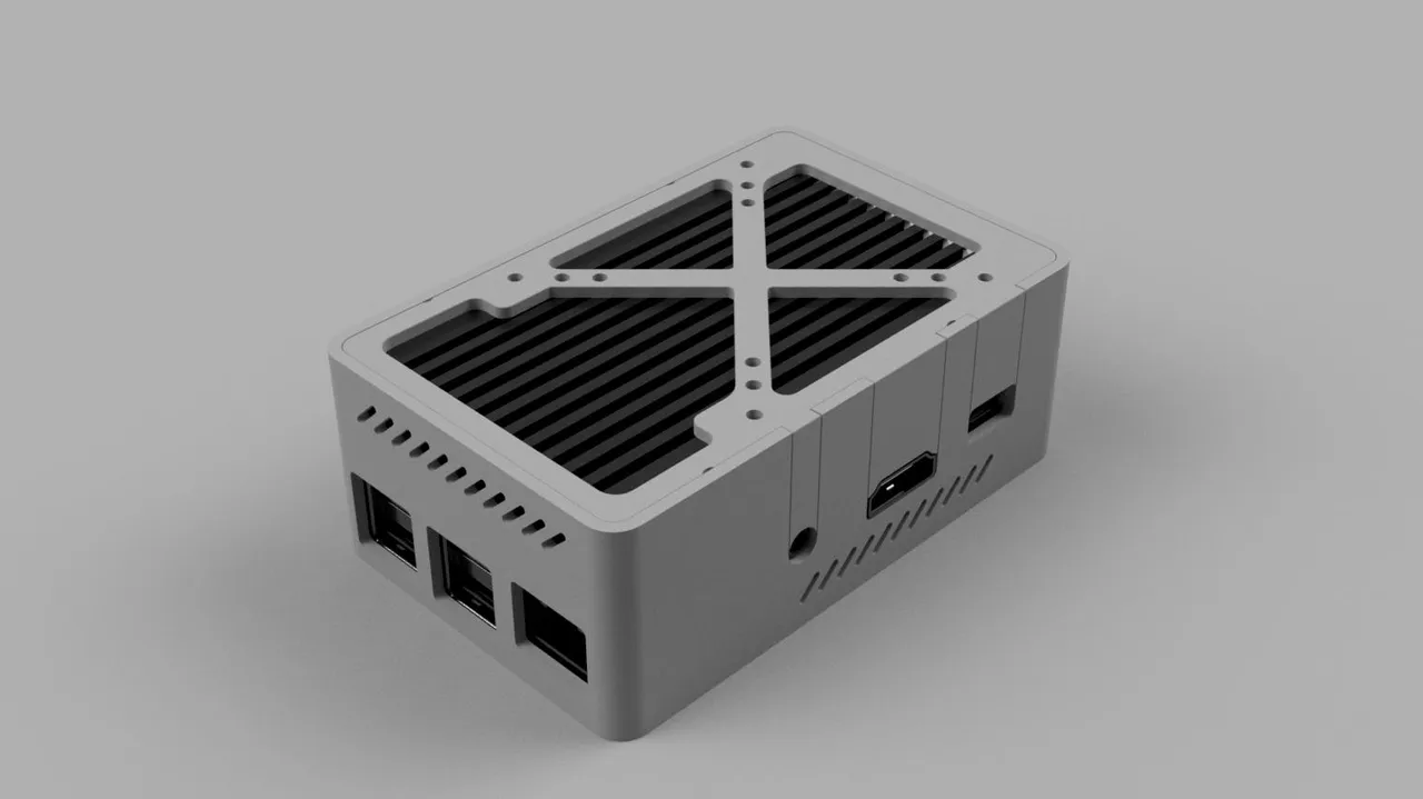 Rock Pi 4 (with heatsink) case by xaxas | Download free STL