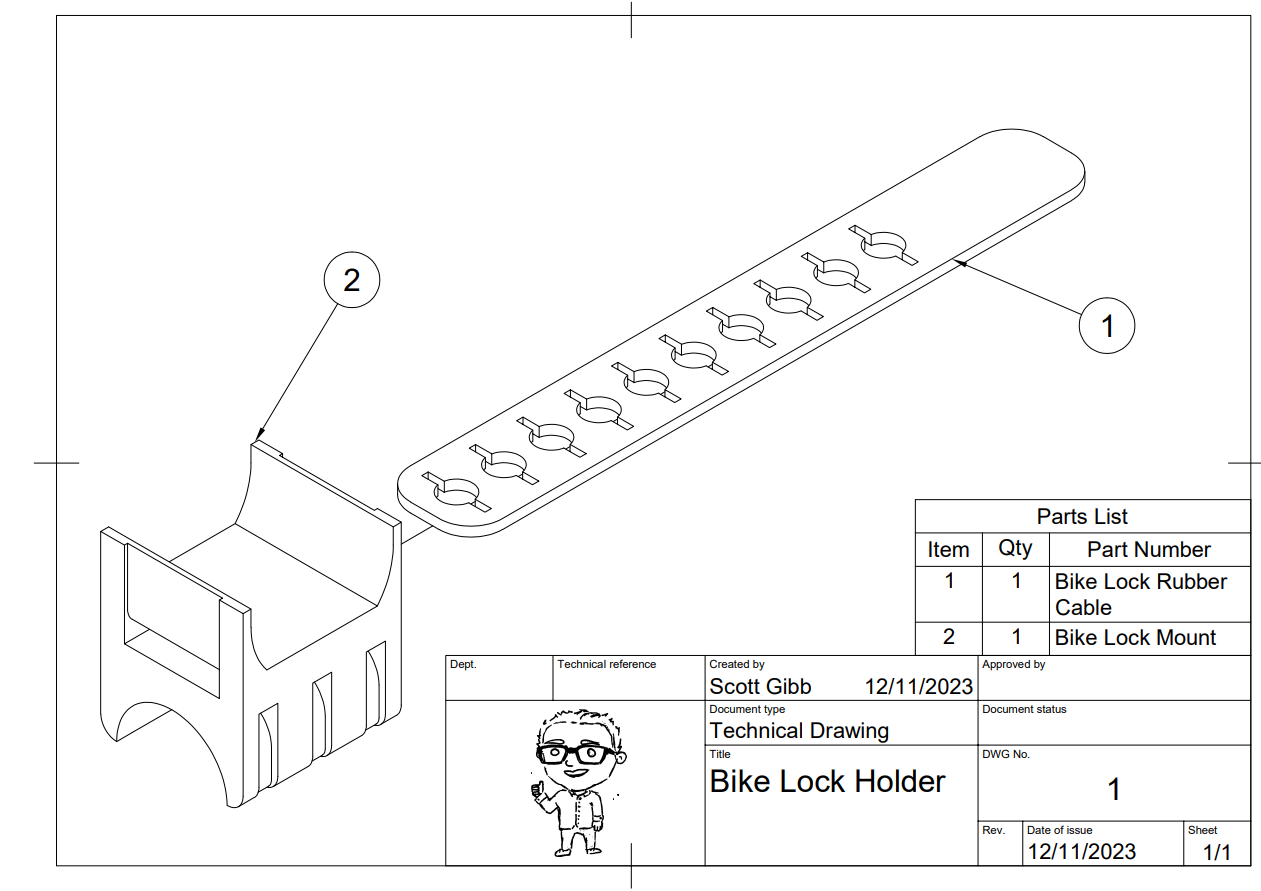 Boardmans MTX8.8 Bike Lock Holder by Scott Gibb | Download free STL ...