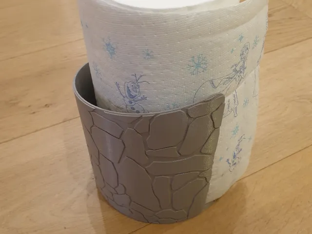Spiral Paper Towel Holder with stone pattern
