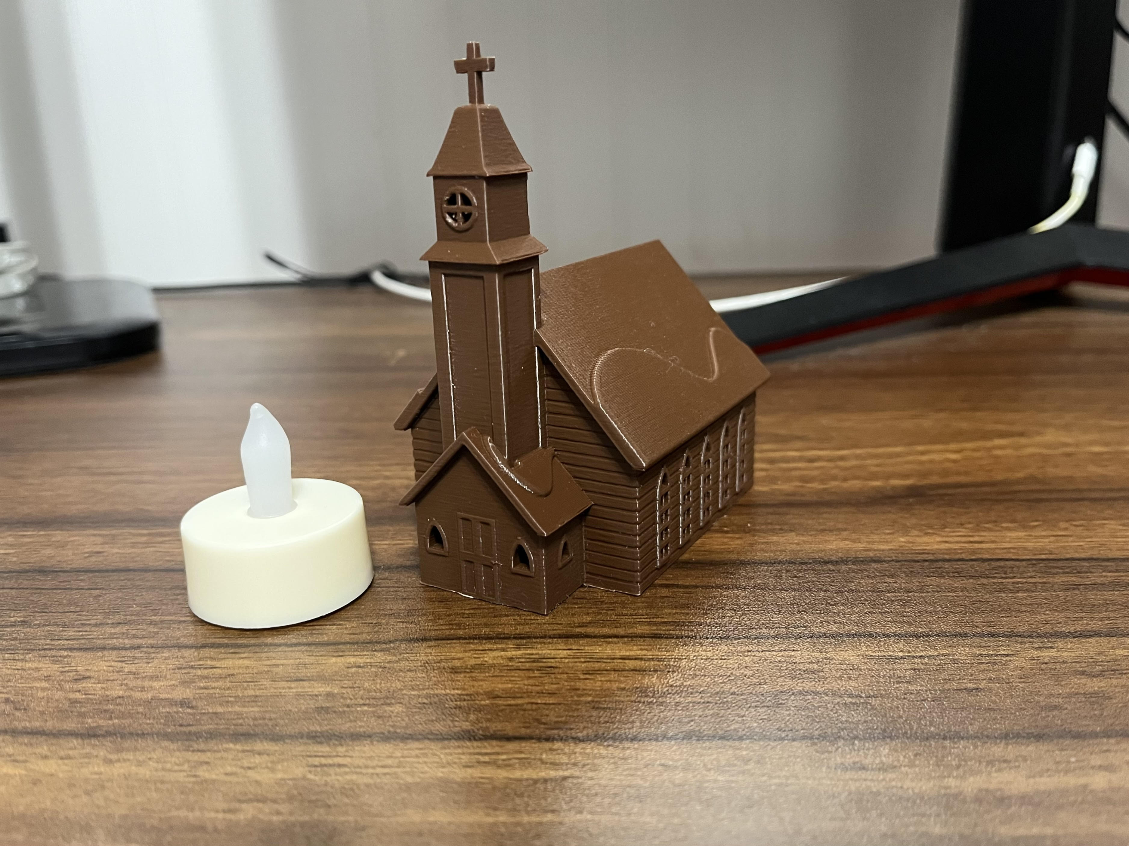 Tea Light Christmas Village Church