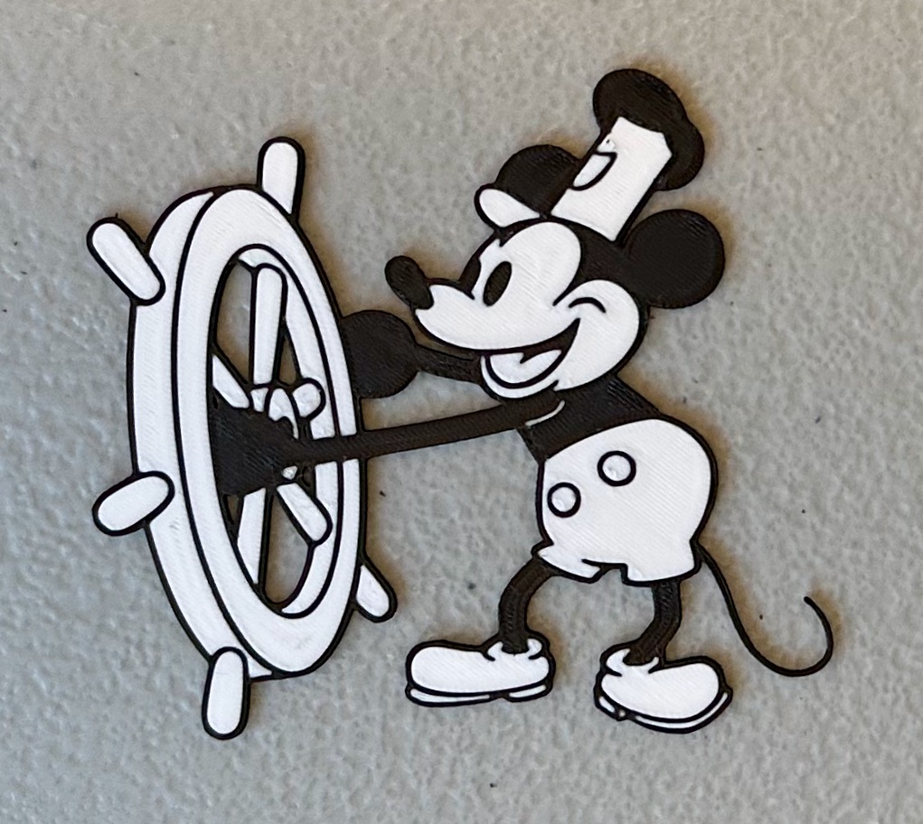 Multicolor Steamboat Willie Magnet