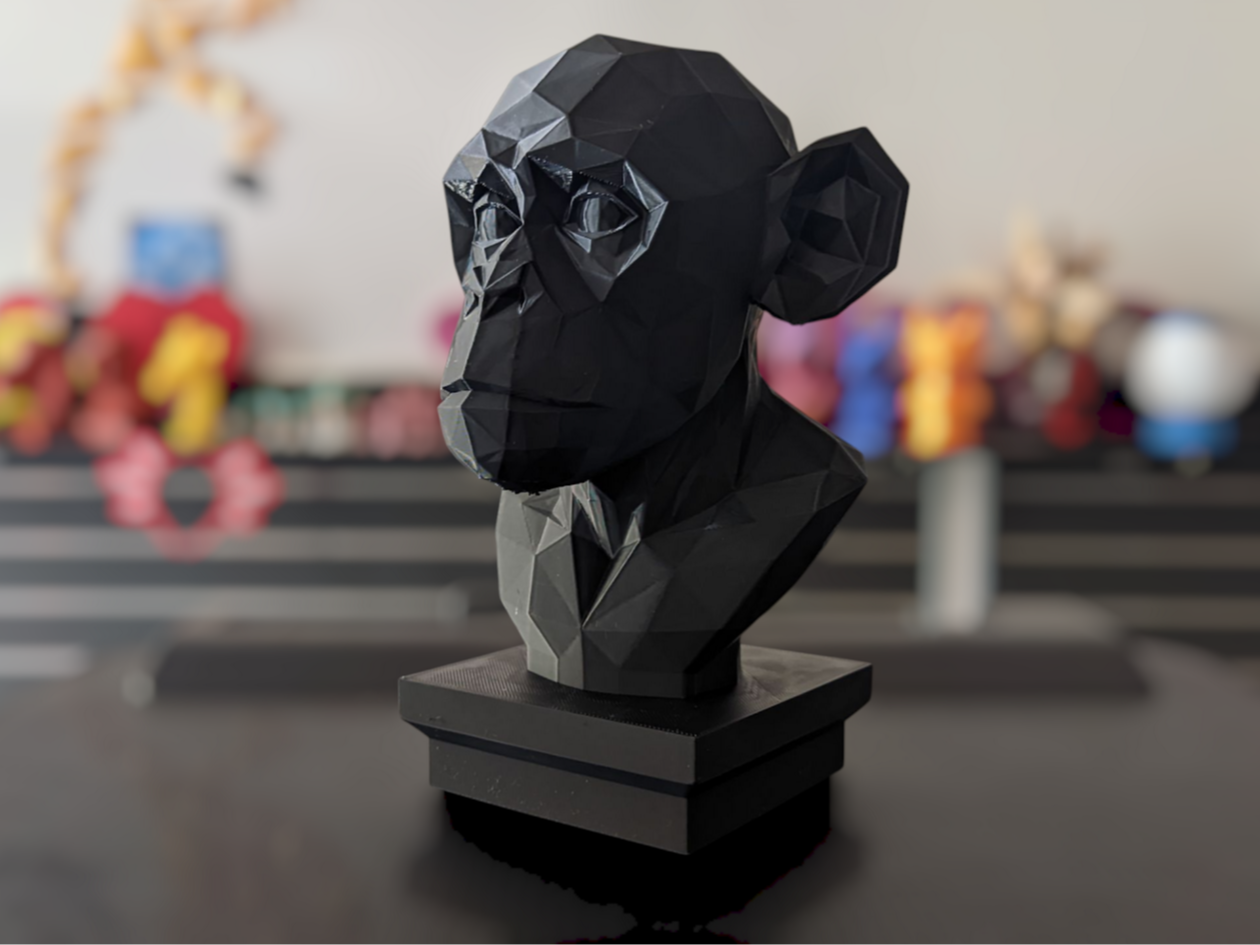 Geometric Chimpanzee Bust
