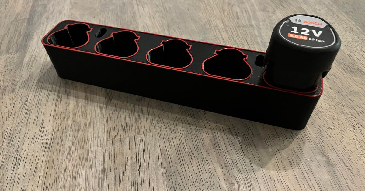 Bosch 12V battery holder by stianberg2 Download free STL model