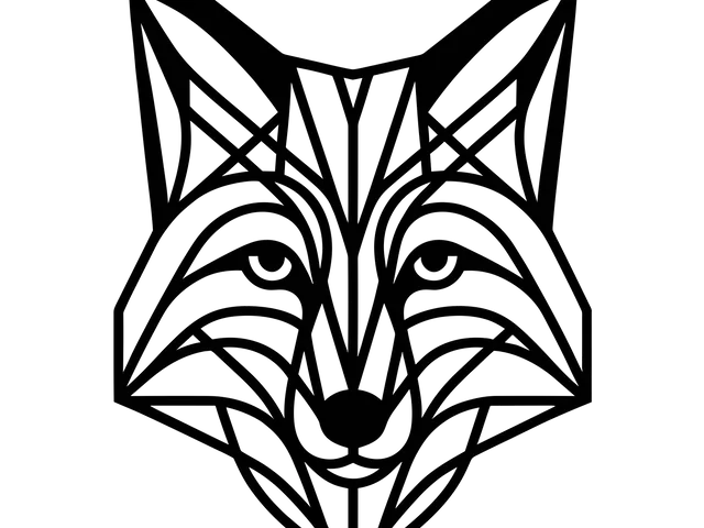 Geometric Fox Face - Wall Art