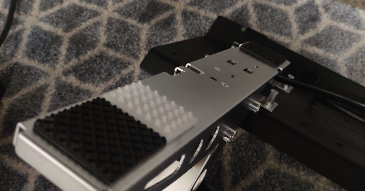 Fanatec CSL pedals carpet anti slip hooks (parametric model) by Bene Download free STL model