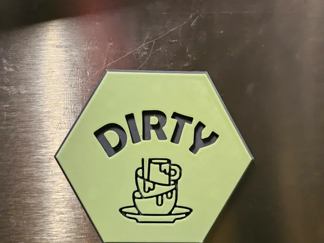 Magnetic Dishwasher Clean/Dirty Sign