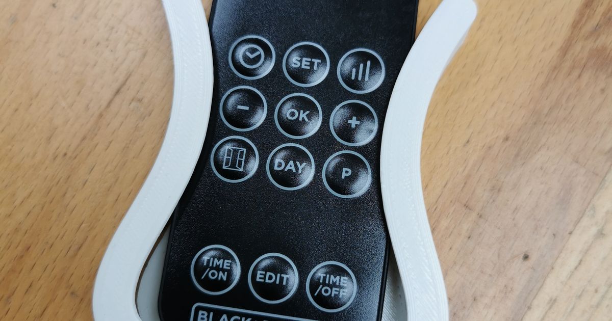 Curvy LED Remote holder by DAT2T Download free STL model