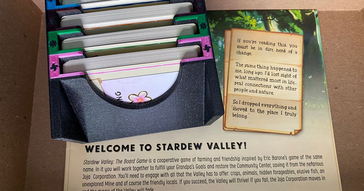 Stardew Valley Board Game Insert (Multi Color) Season Cards by Jarcec