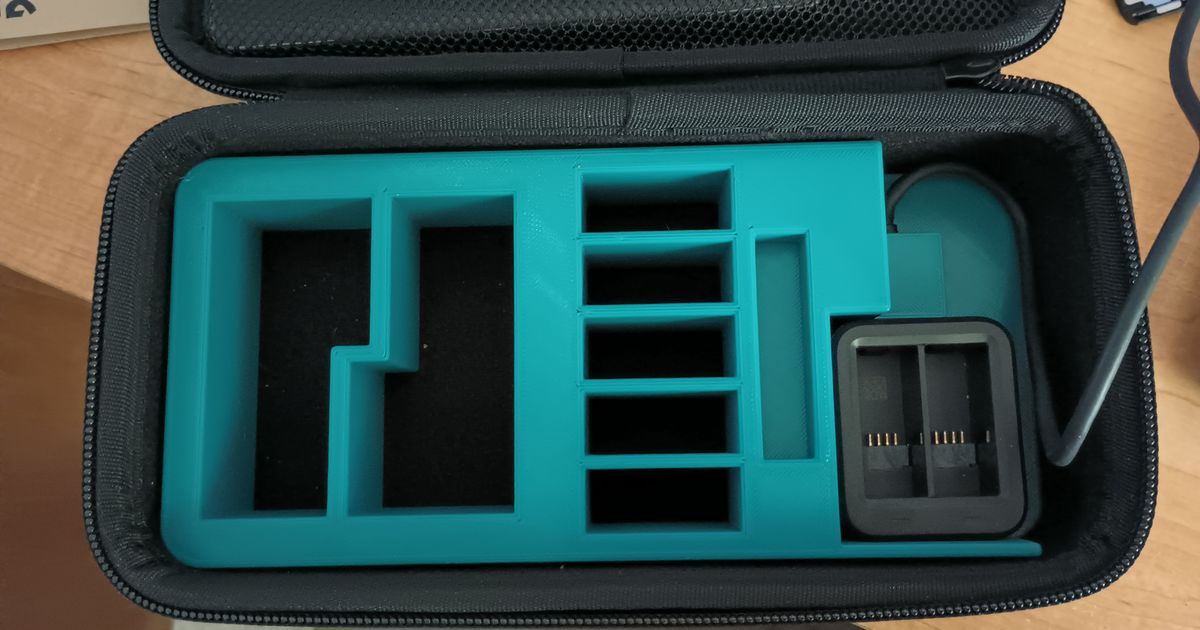GoPro Hero 11 case organizer with battery charger by hamsamsquanch