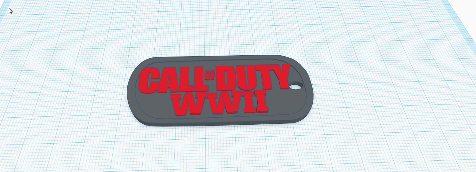 Cod Keychain Design CALL OF DUTY WWII KEYCHAIN by the BUILDER | Download free STL model ...