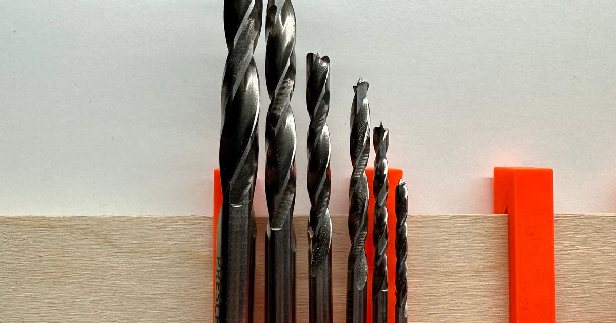 Drill Bit Holder (French Cleat) by Daniel Download free STL model