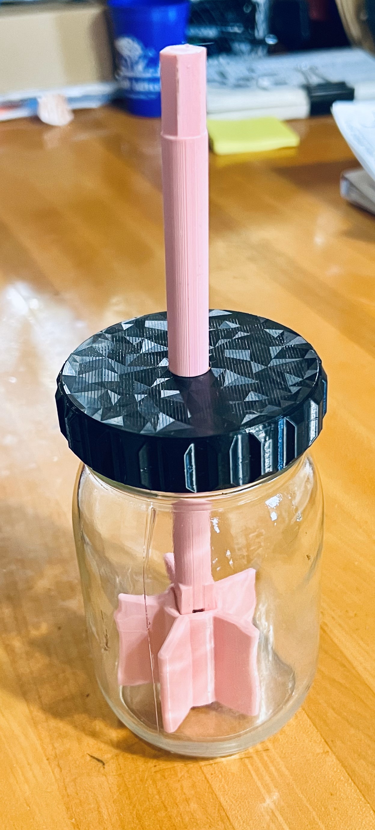 Canning jar drill mixer