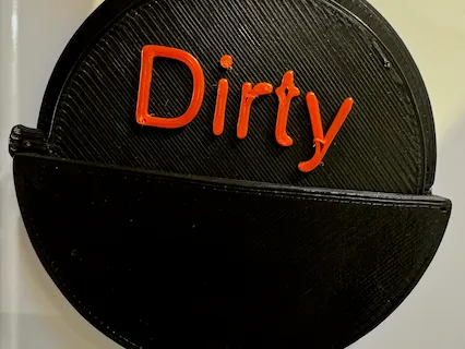 Dish washer clean or dirty sign