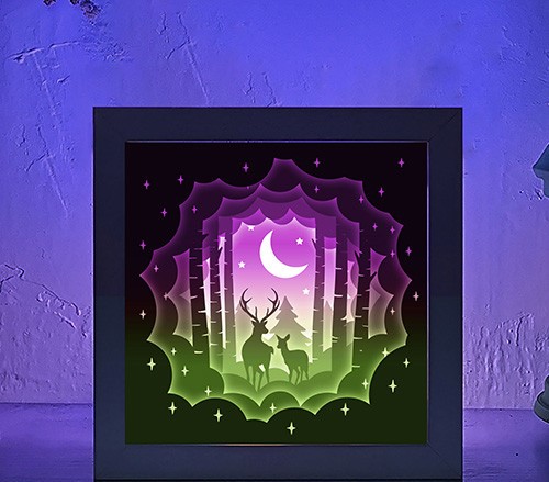 Deer Spirit in The Jungle light box by tecnoculebras | Download free ...