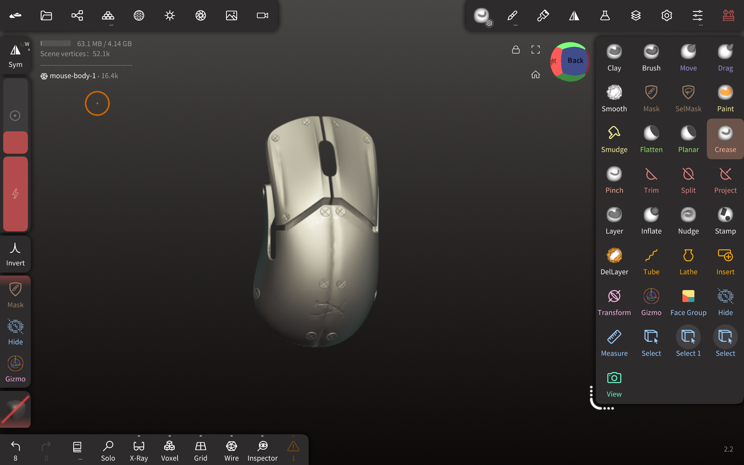 HyperX Pulsefire Saga Mouse - Steel Skin