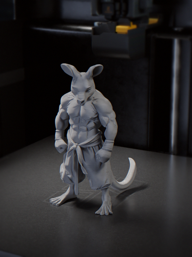 Boxing Kangaroo Figurine Animal 3D Printable 3D model by José Pedro