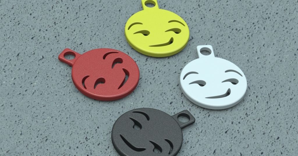 AAkron Mood Smiley Face Stress Key Chain - Sample
