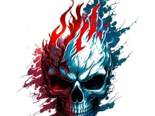 Skull Red&Blue