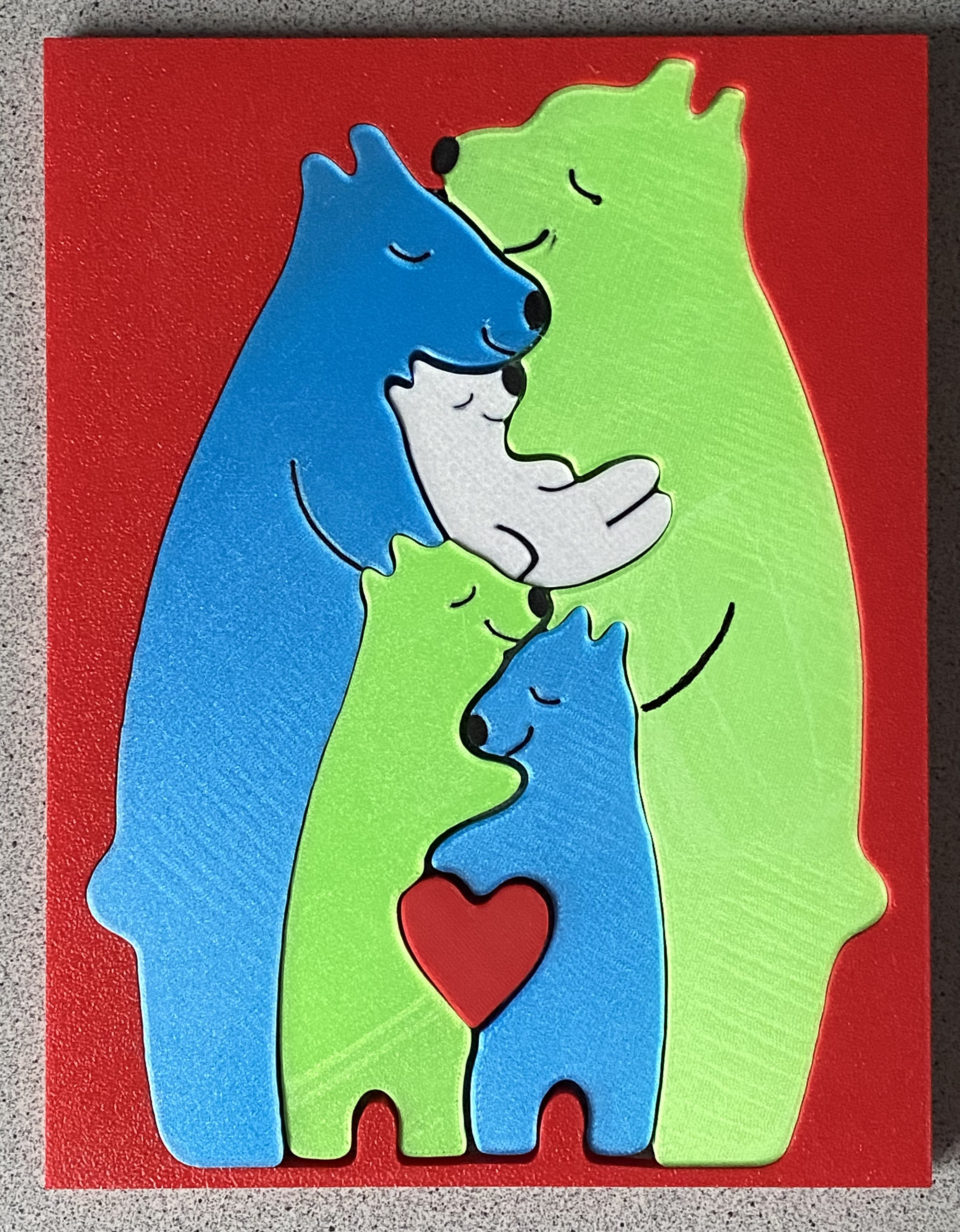 Bear Family Puzzle (5 Members)