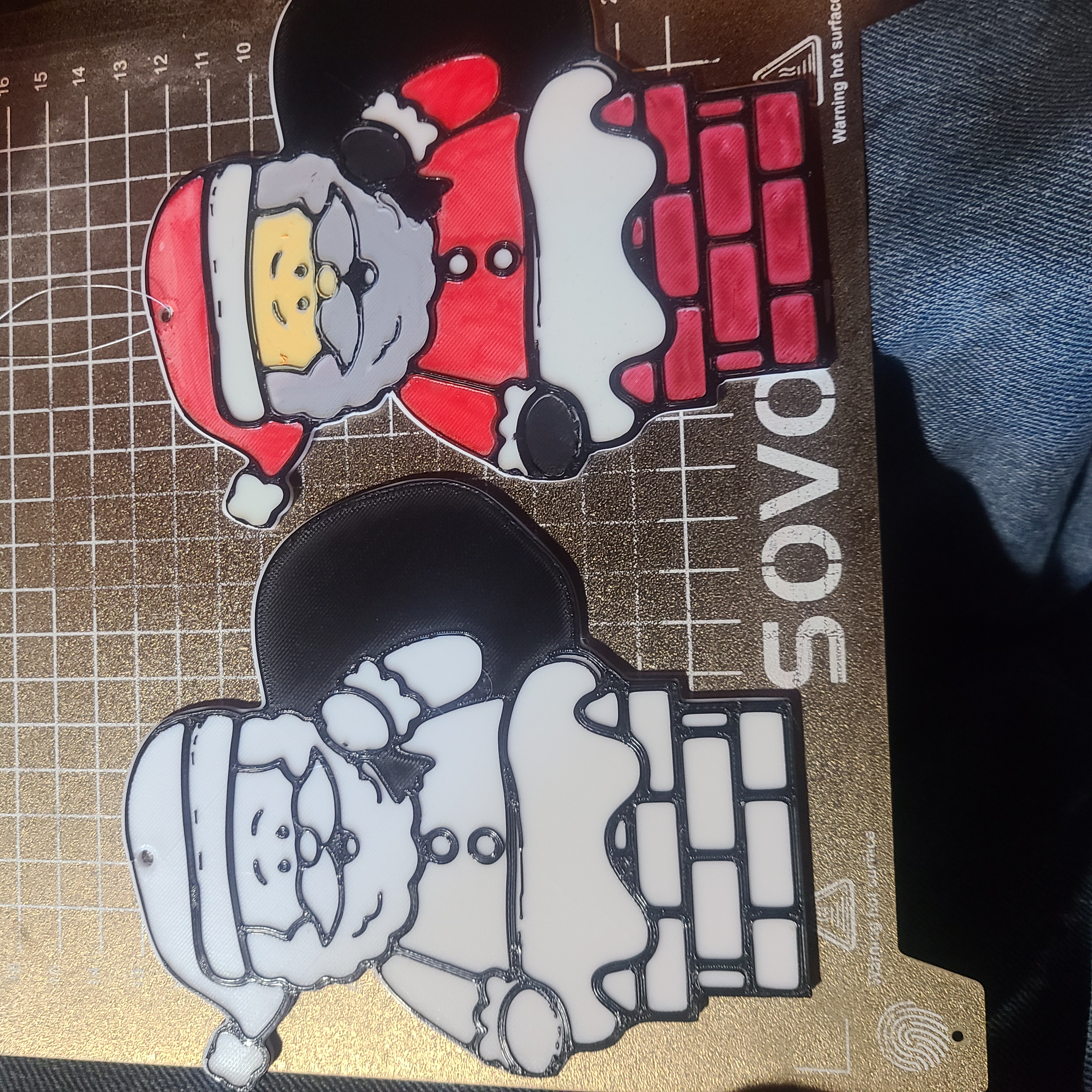 Santa in a chimney ornament