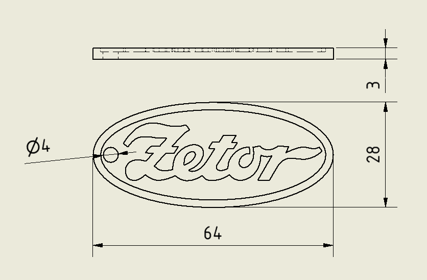 Zetor key chain — miniatura 2