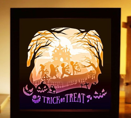 Halloween Trick or Treat light box