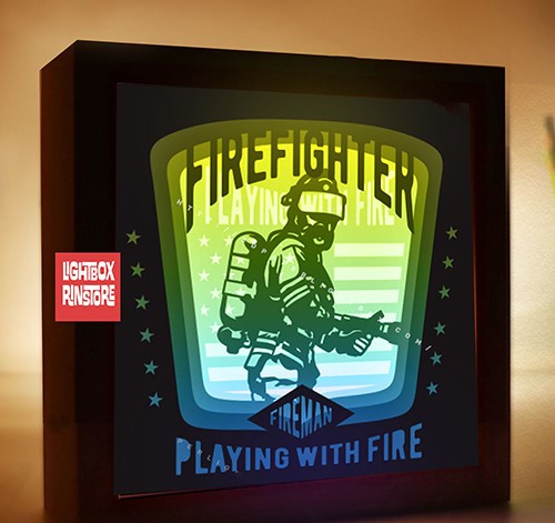 Fireman Firefighter light box