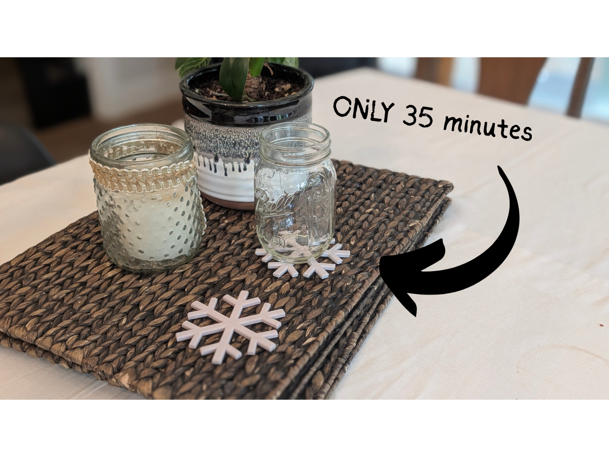 Miniatura 4 do modelo 3D snowflake coaster