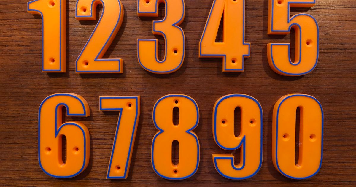 Numbers 0-9 in Impact font by TonyW | Download free STL model ...