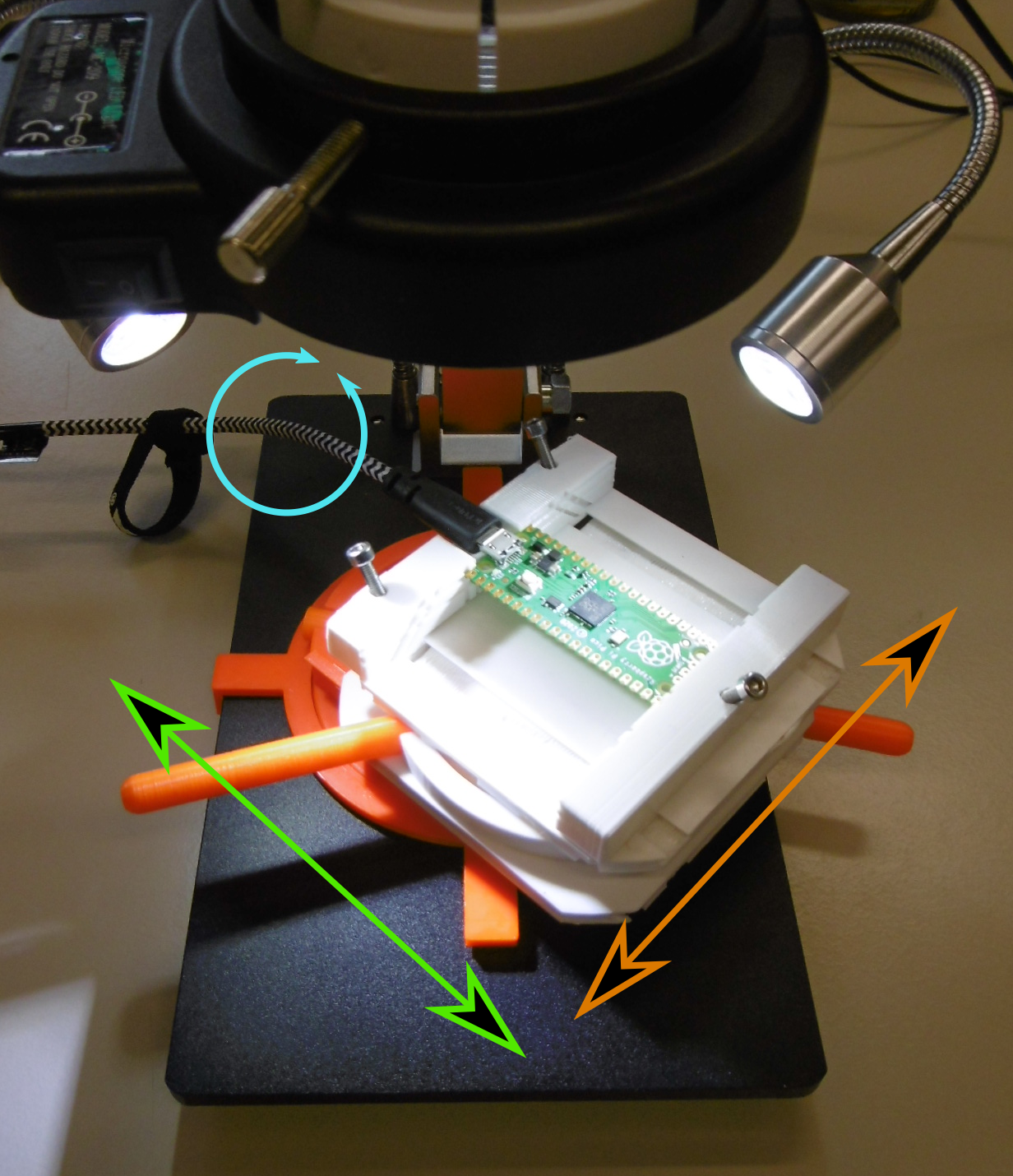 rotating XY table for microscope SMD assembly and seed inspection