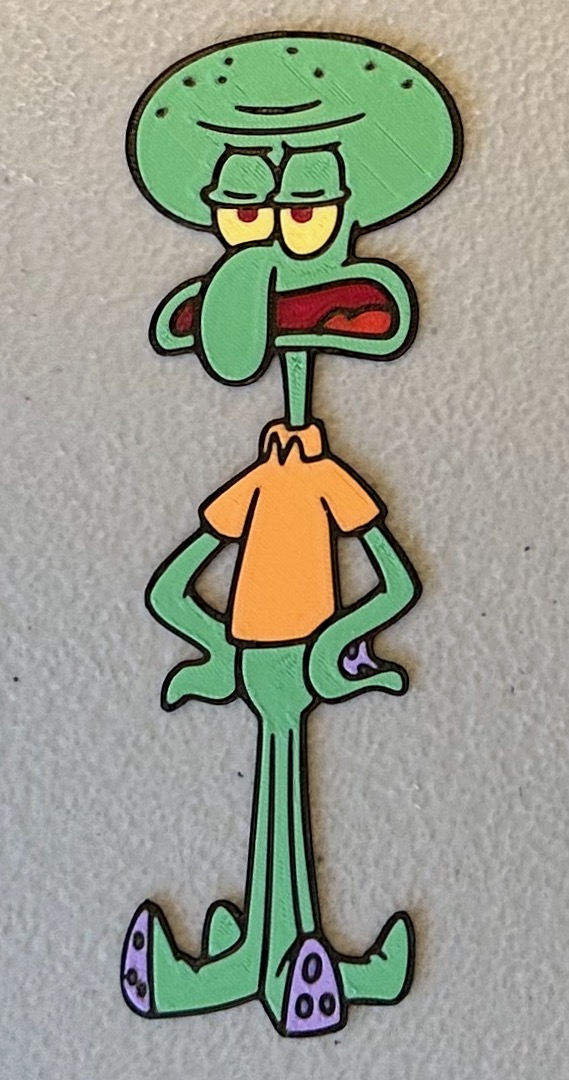 Multicolor Squidward Magnet