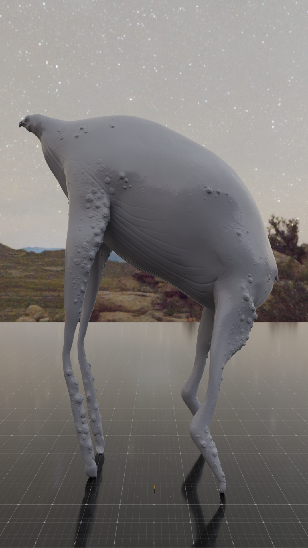 Satisfactory Space Giraffe-Tick-Penguin-Whale Thing (AKA Da Bean) (Very high poly & Fully Manifold)