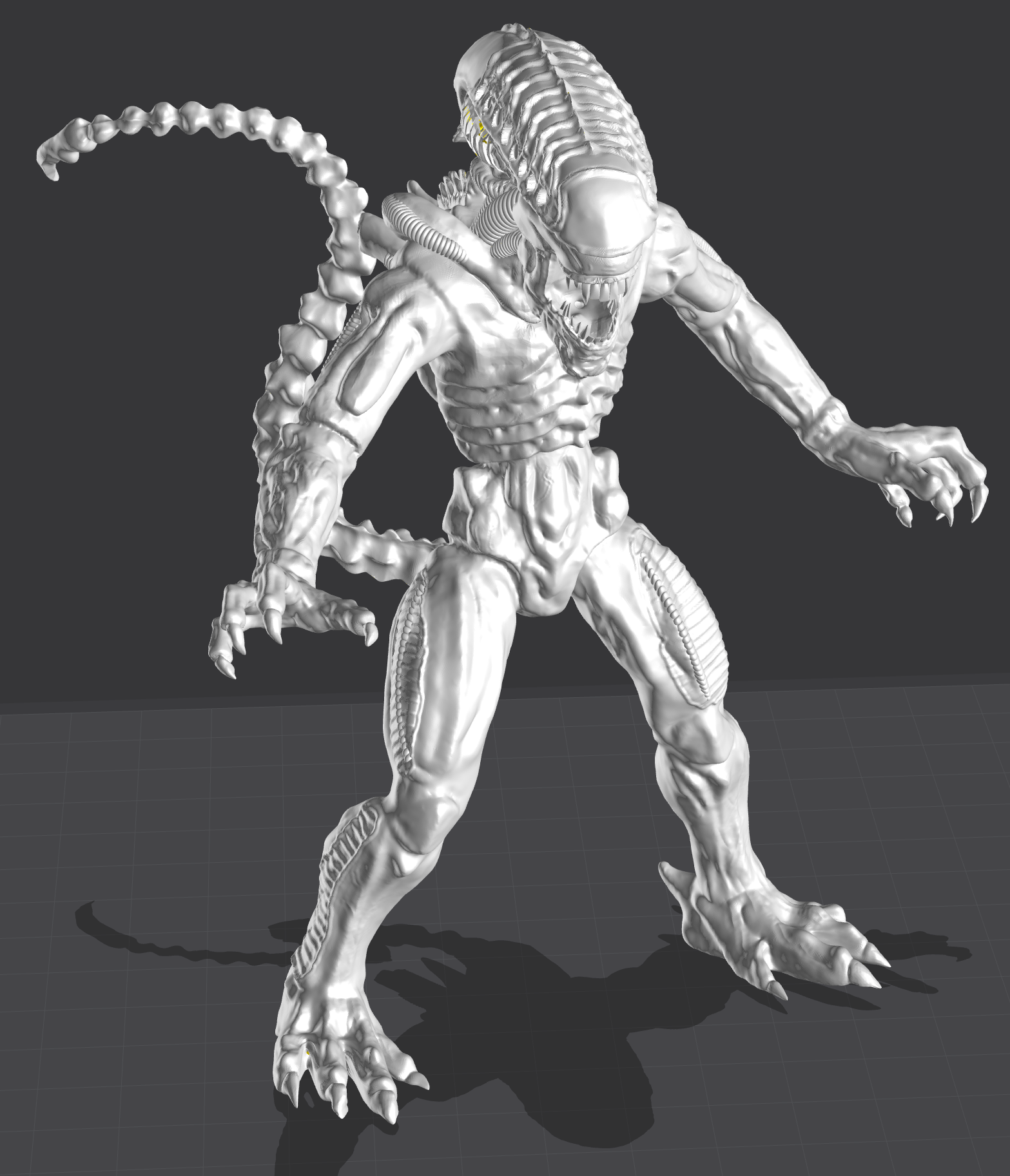 Miniatura 5 do modelo 3D Aliens xenomorph standing