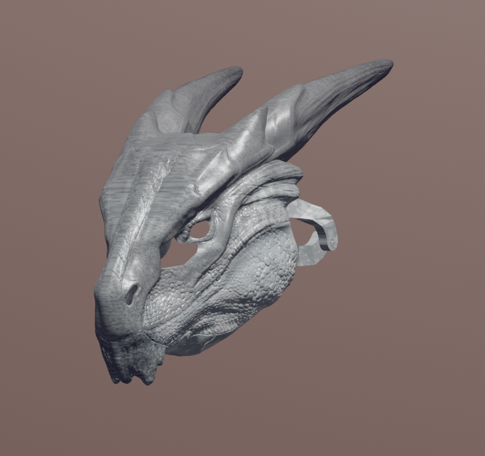 Silver Dragon Mask