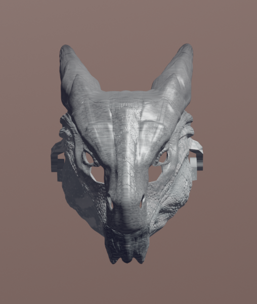 Miniatura 2 do modelo 3D Silver Dragon Mask