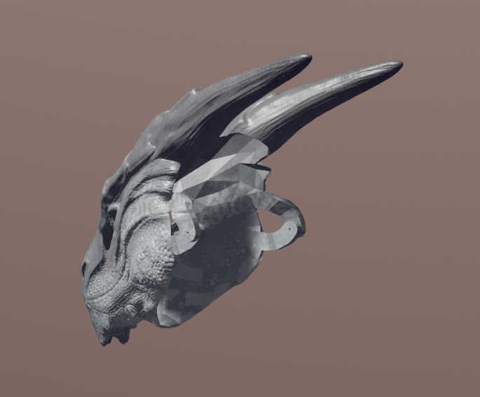 Miniatura 3 do modelo 3D Silver Dragon Mask